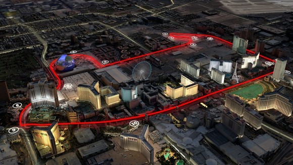The Las Vegas Formula 1 track. 