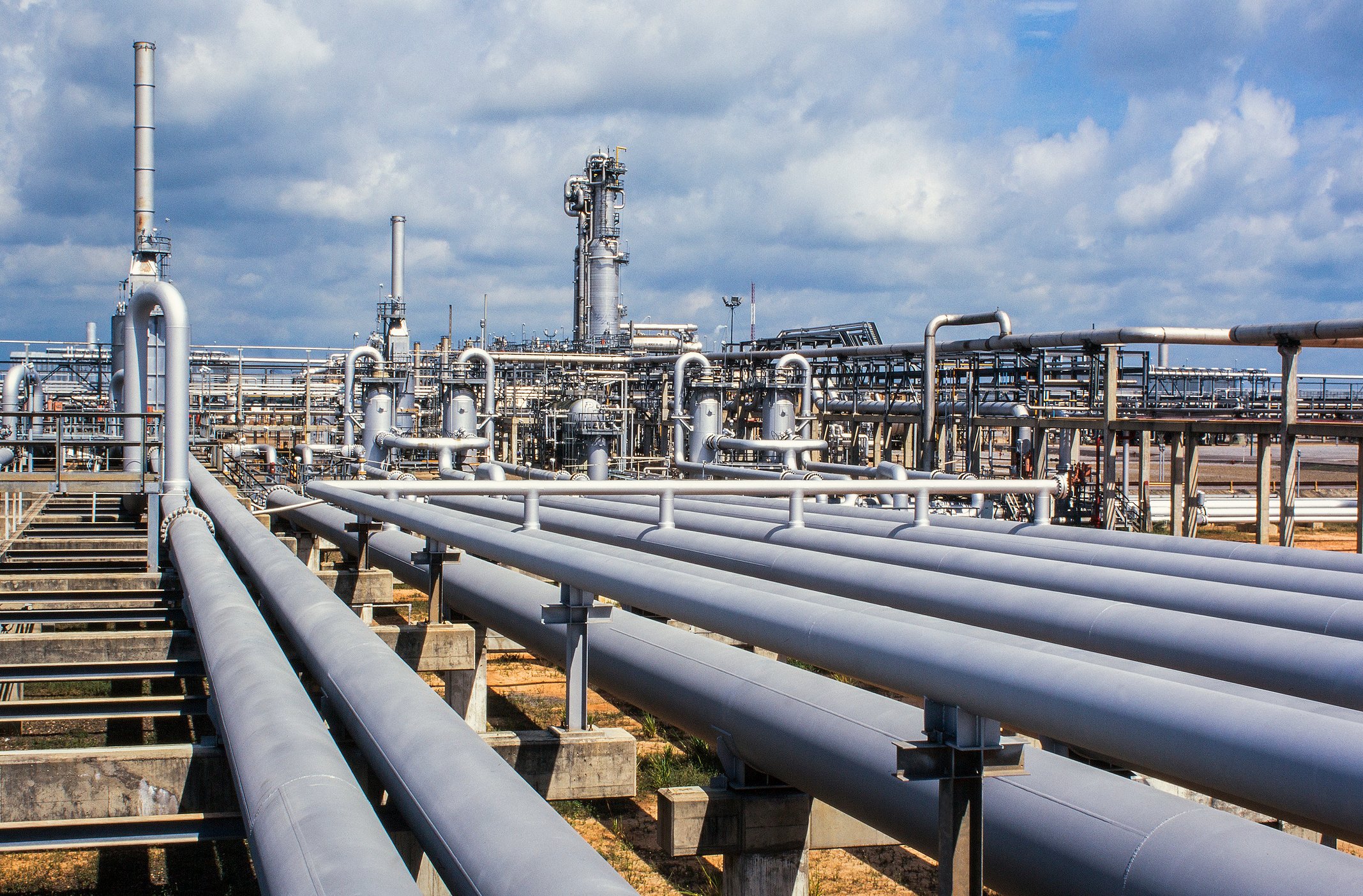 natural gas pipeline plant factory getty