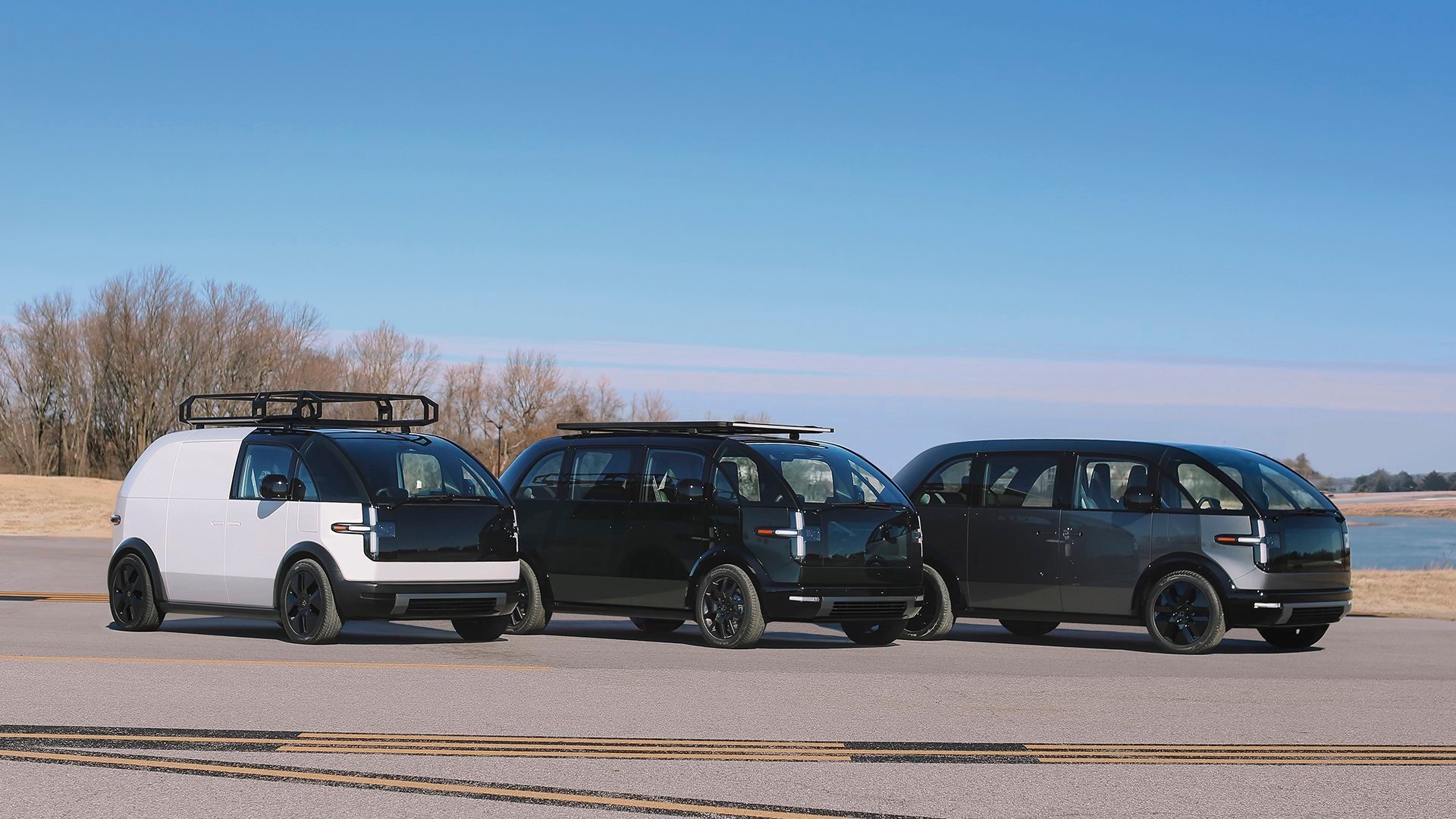lineup of van-like Canoo lifestyle vehicles. 