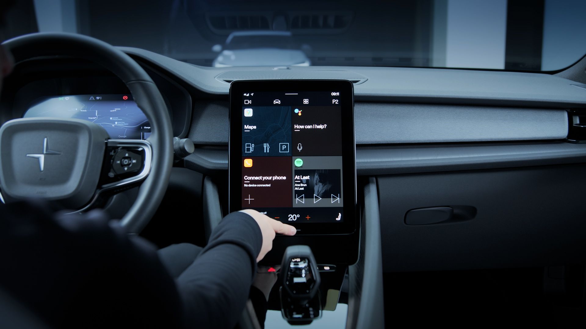 Polestar infotainment system.
