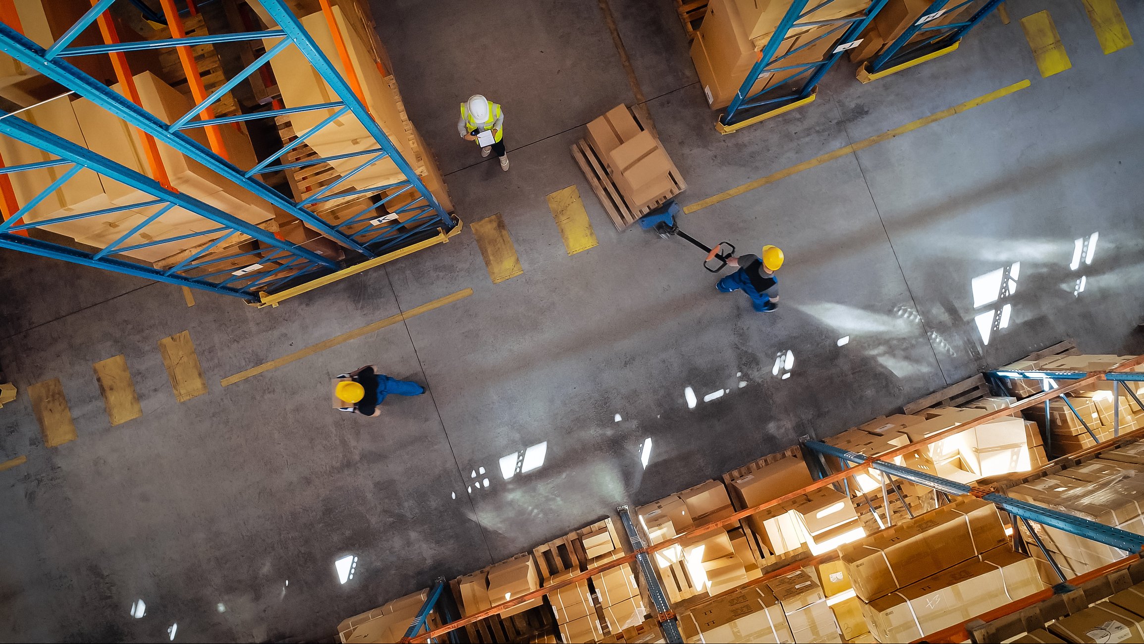 warehouse overhead view