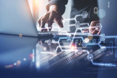 Computer with technology background