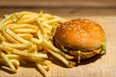 Burger and French Fries