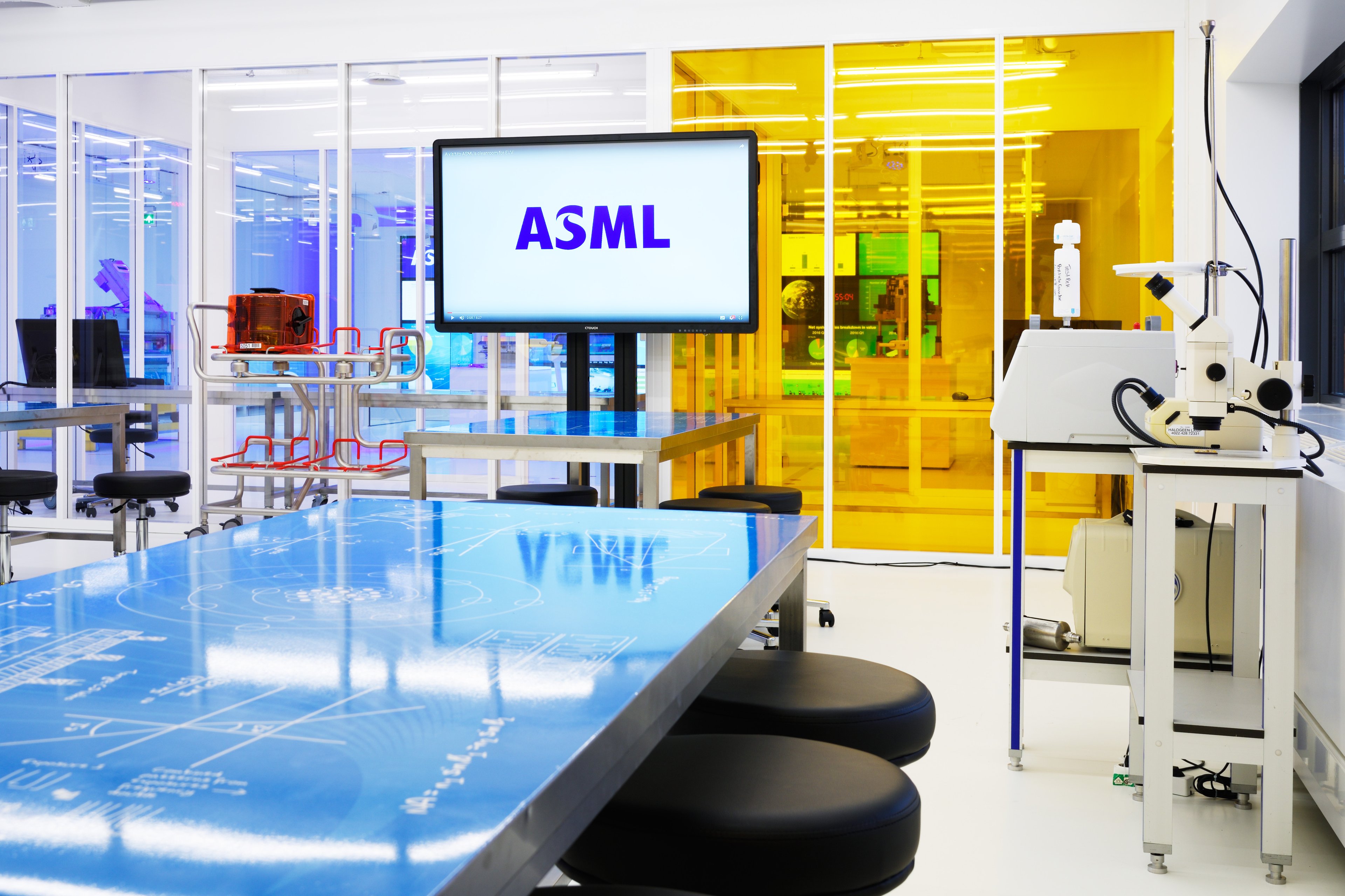 The interior of the ASML Holding Experience Center
