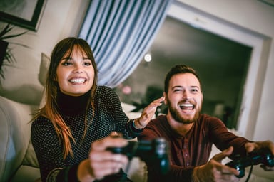 two people playing video games