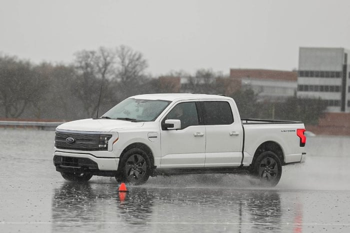 Ford F-150 Lightning electric pickup truck.