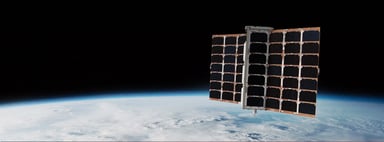 Spire satellite in orbit. IS Spire Global.