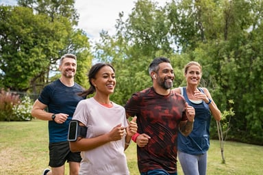 Group of People Jogging