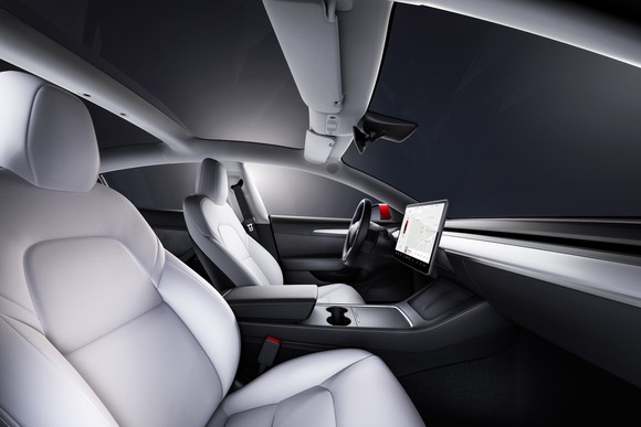 Tesla vehicle interior.