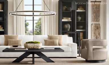 rh restoration hardware modern living room