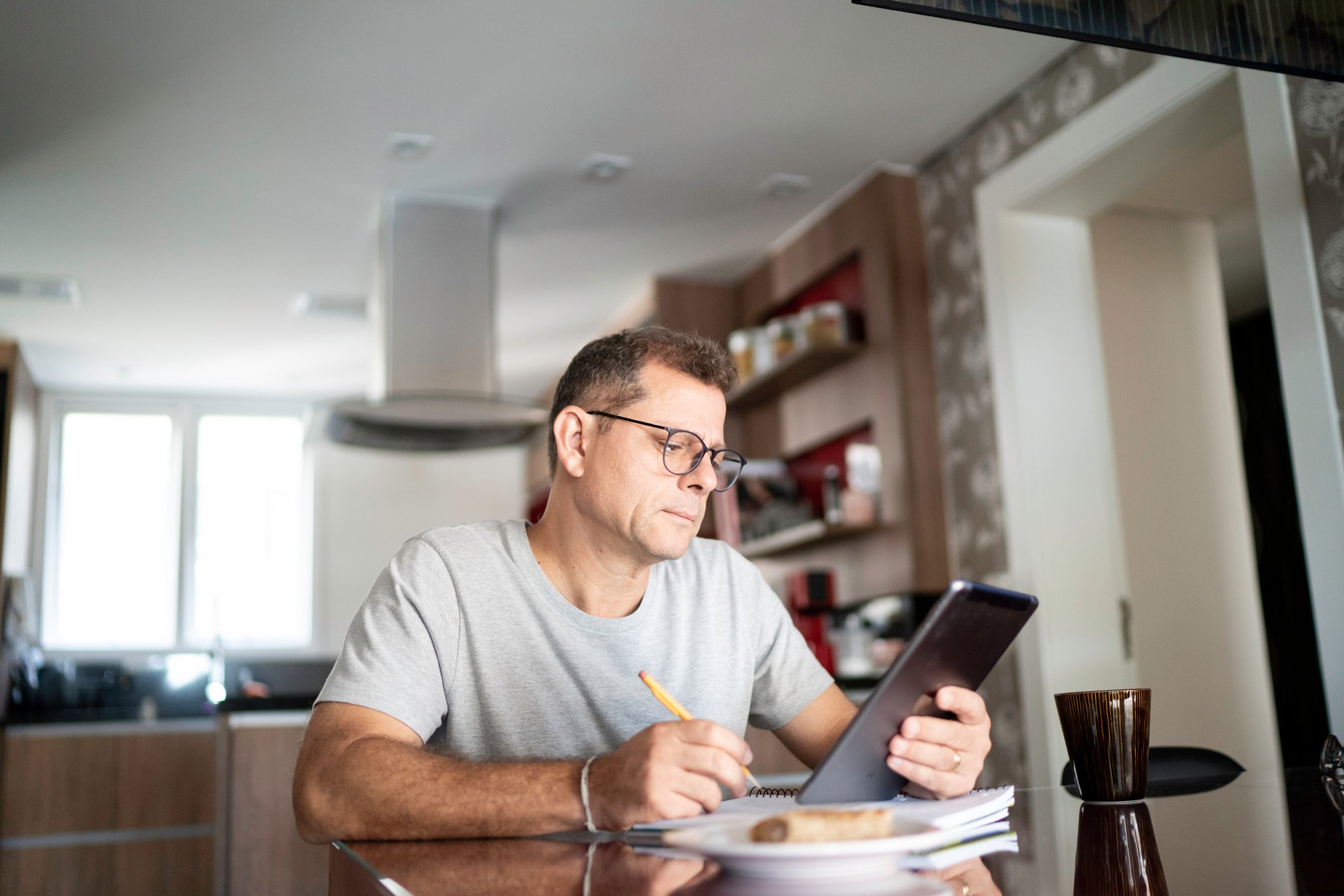 middle aged man finances