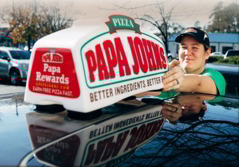 papa john's delivery driver