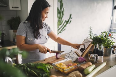 woman cooking
