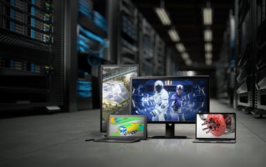 Nvidia's pro graphics displayed on laptops