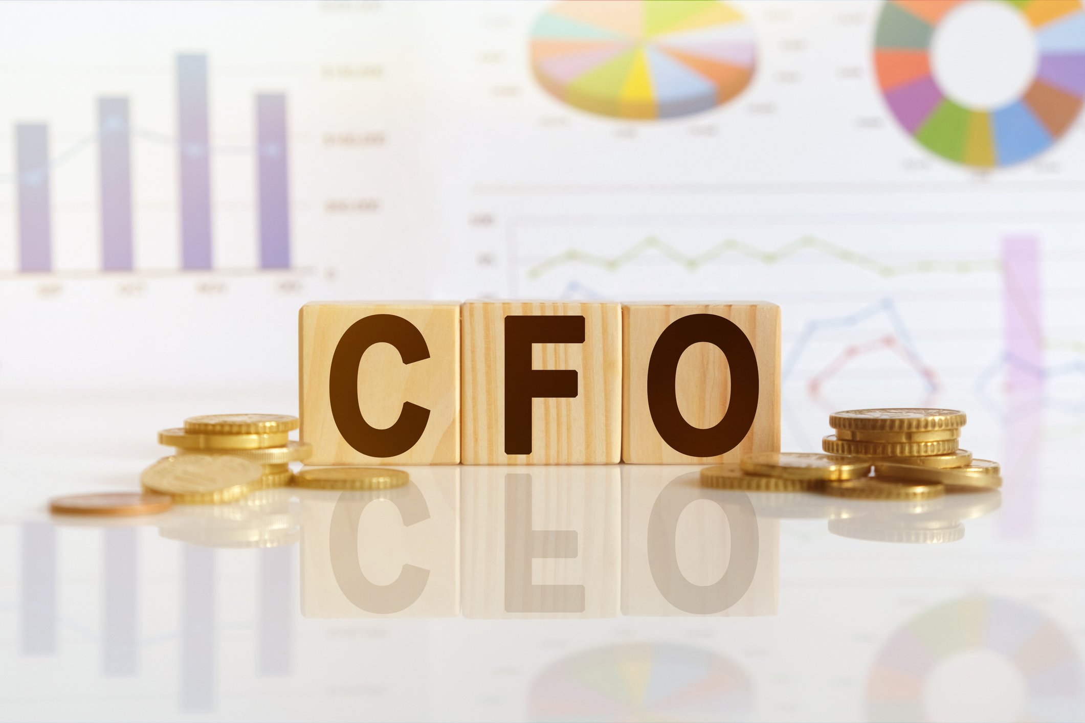 CFO written in wooden block letters