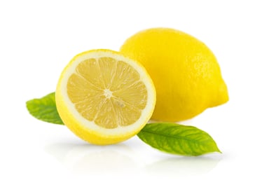One half and one complete lemon