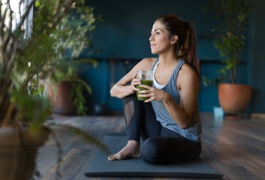 yoga and green juice