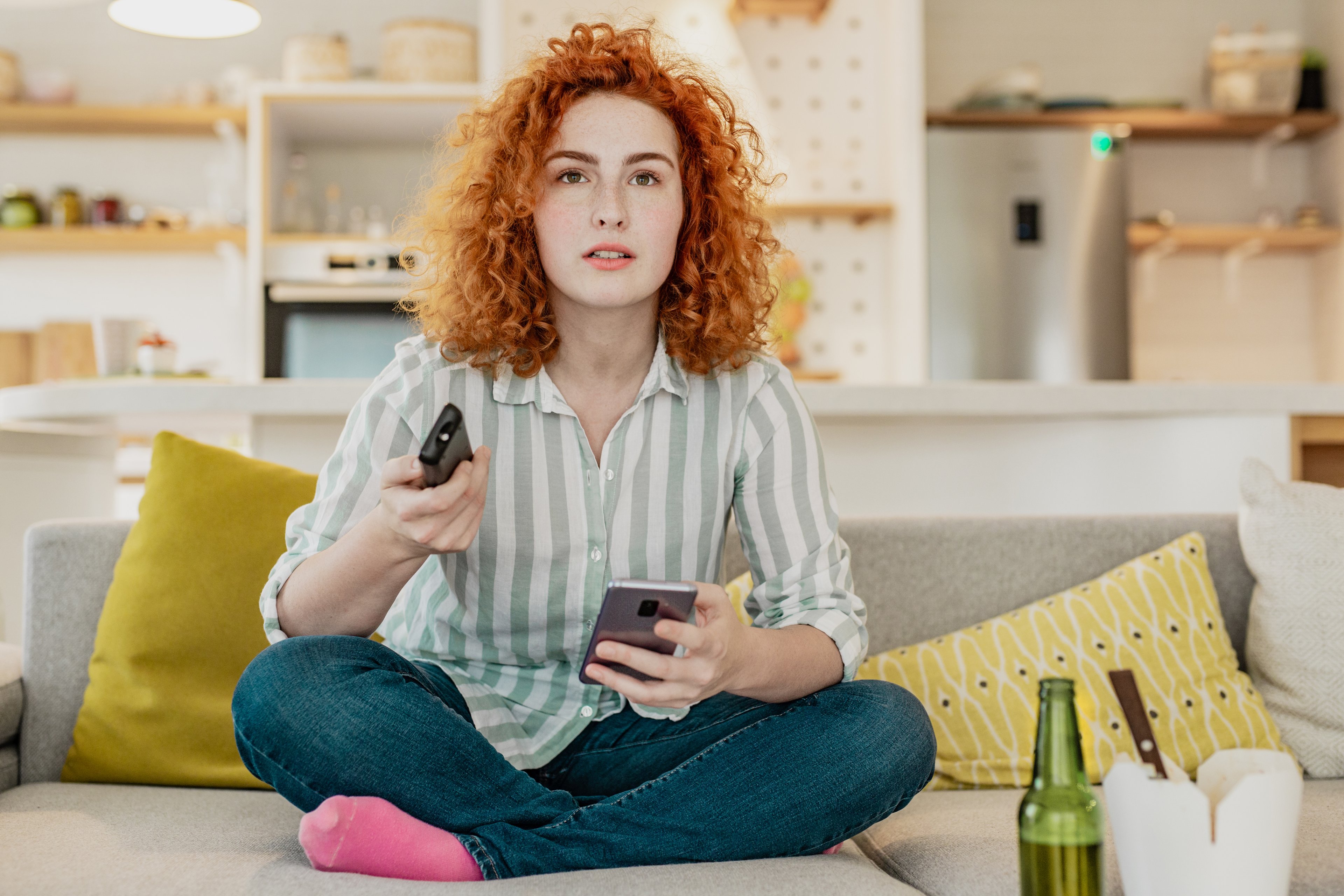 Stay-at-home, smartphone, TV, streaming