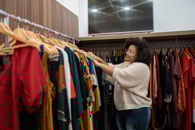 woman shopping for clothes fashion