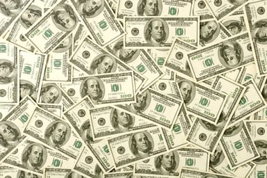 A pile of hundred-dollar bills.