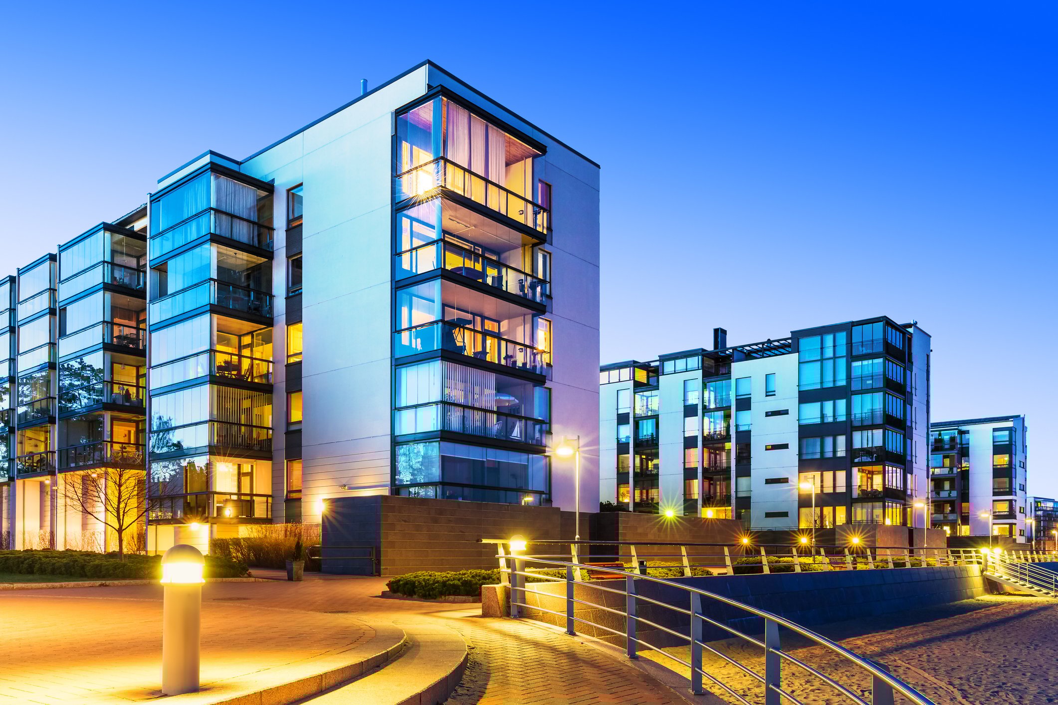 Luxury apartment buildings
