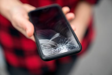 cracked smartphone screen