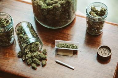 marijuana in bottle pot cannabis