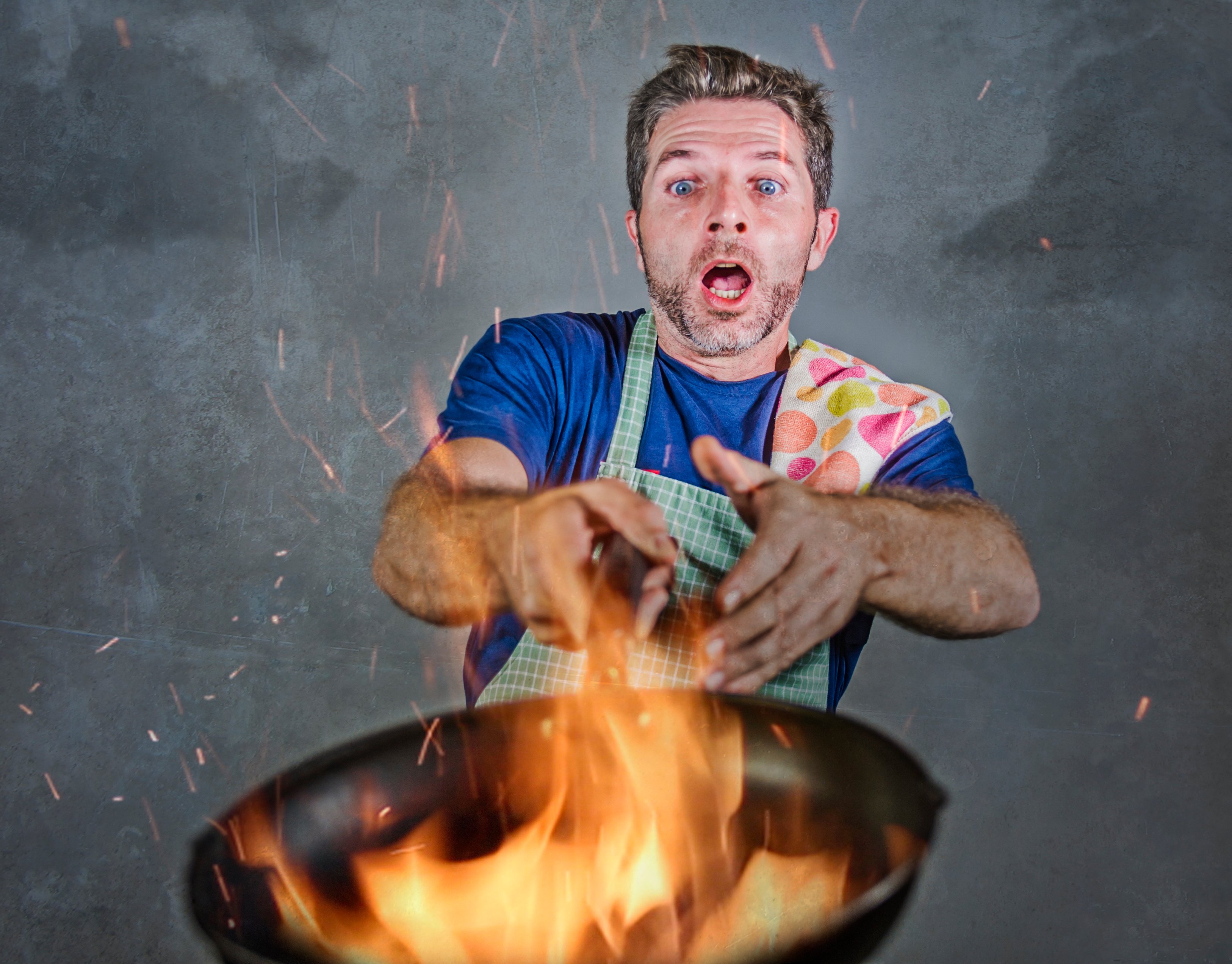 cooking fail fire blue apron getty