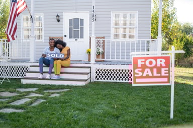 couple sells home success front porch