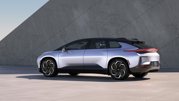 Faraday Future FF 91 electric crossover utility vehicle. 
