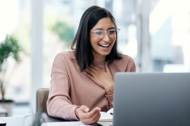 success in workplace happy businessperson