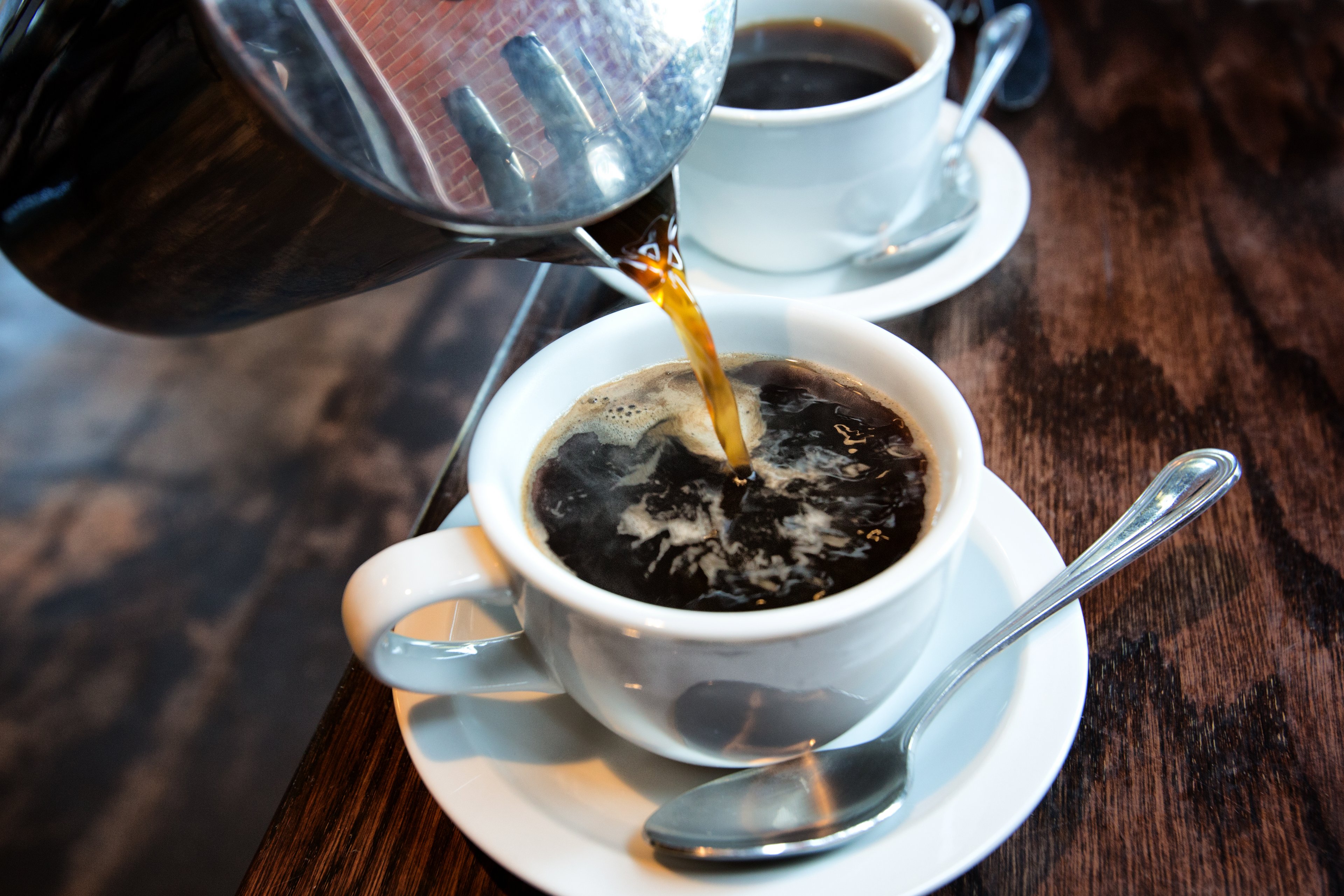french press coffee pour shop cafe
