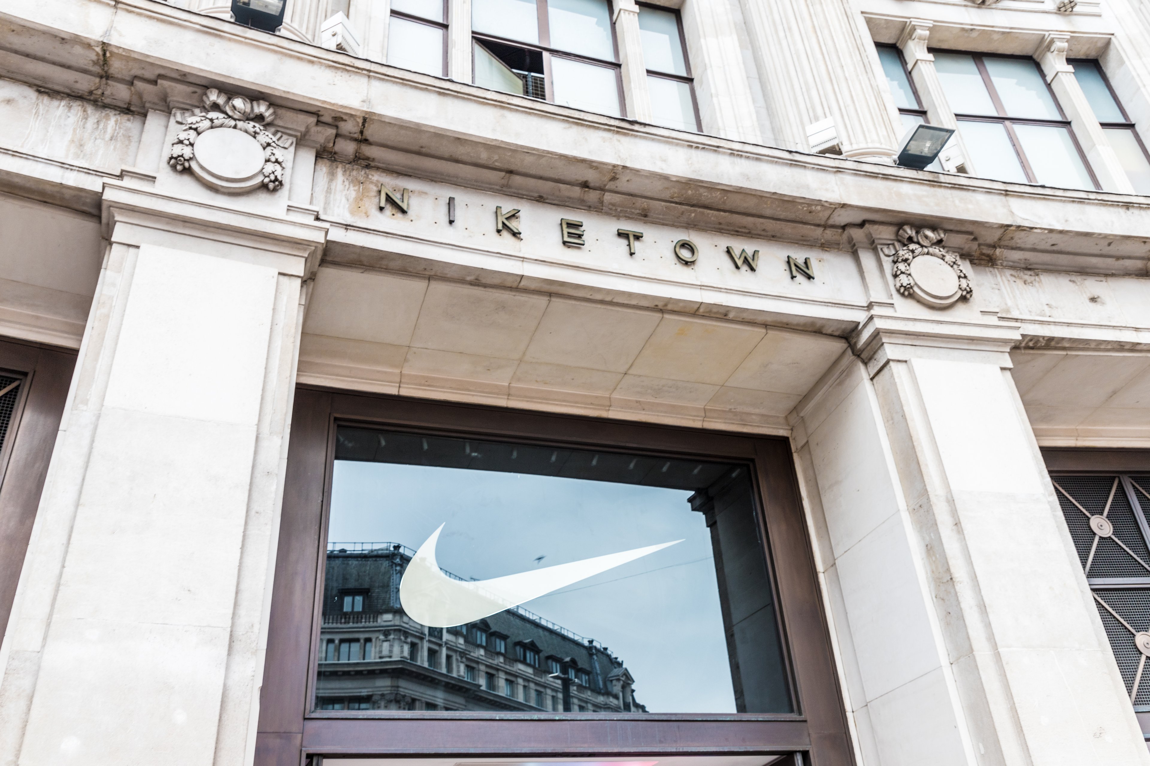 The storefront of Niketown.