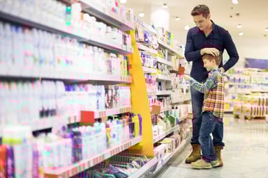 standing shopping aisle store