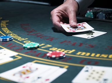 Blackjack game at a casino