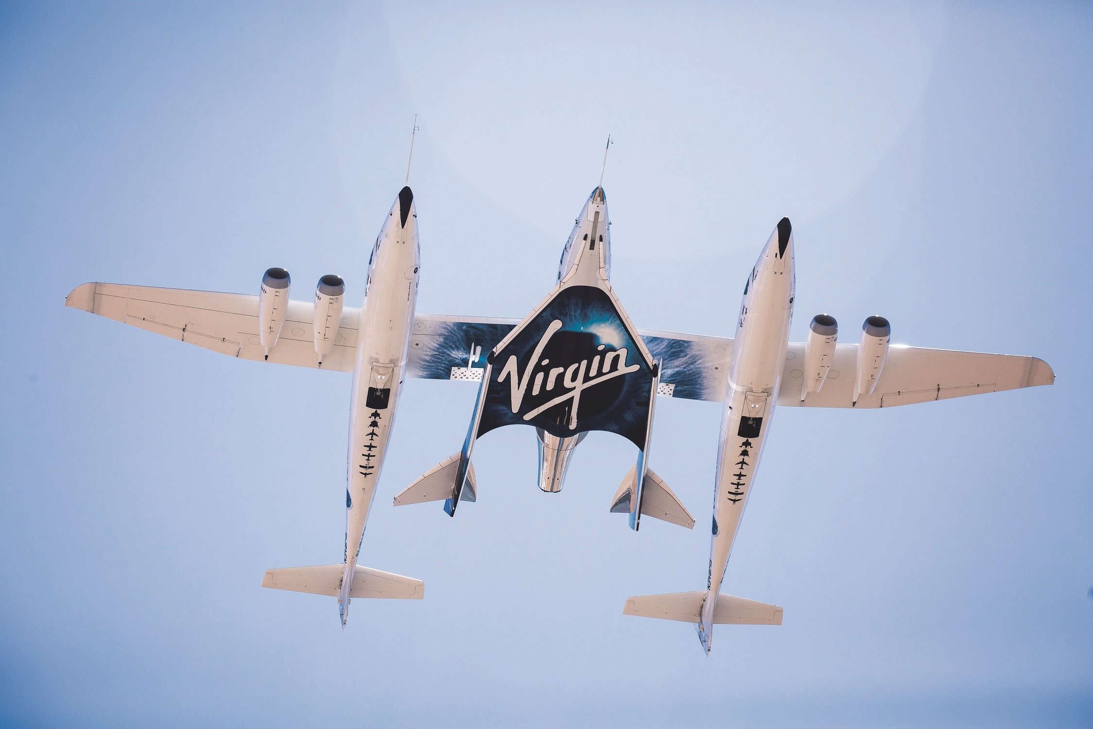 Virgin Galactic Unity with transport source SPCE