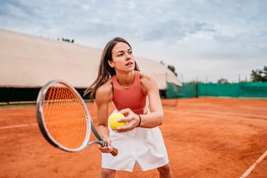 athletics tennis player on court