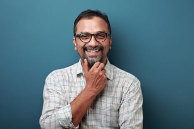 Getty - person with goatee smiling