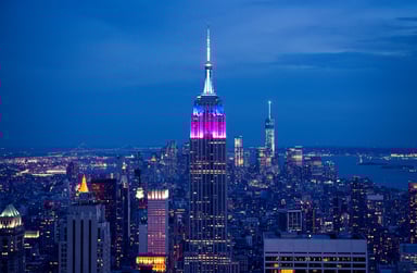 Empire State building at night 2022