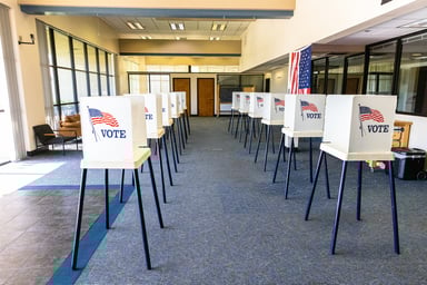 election day empty voting booths Getty