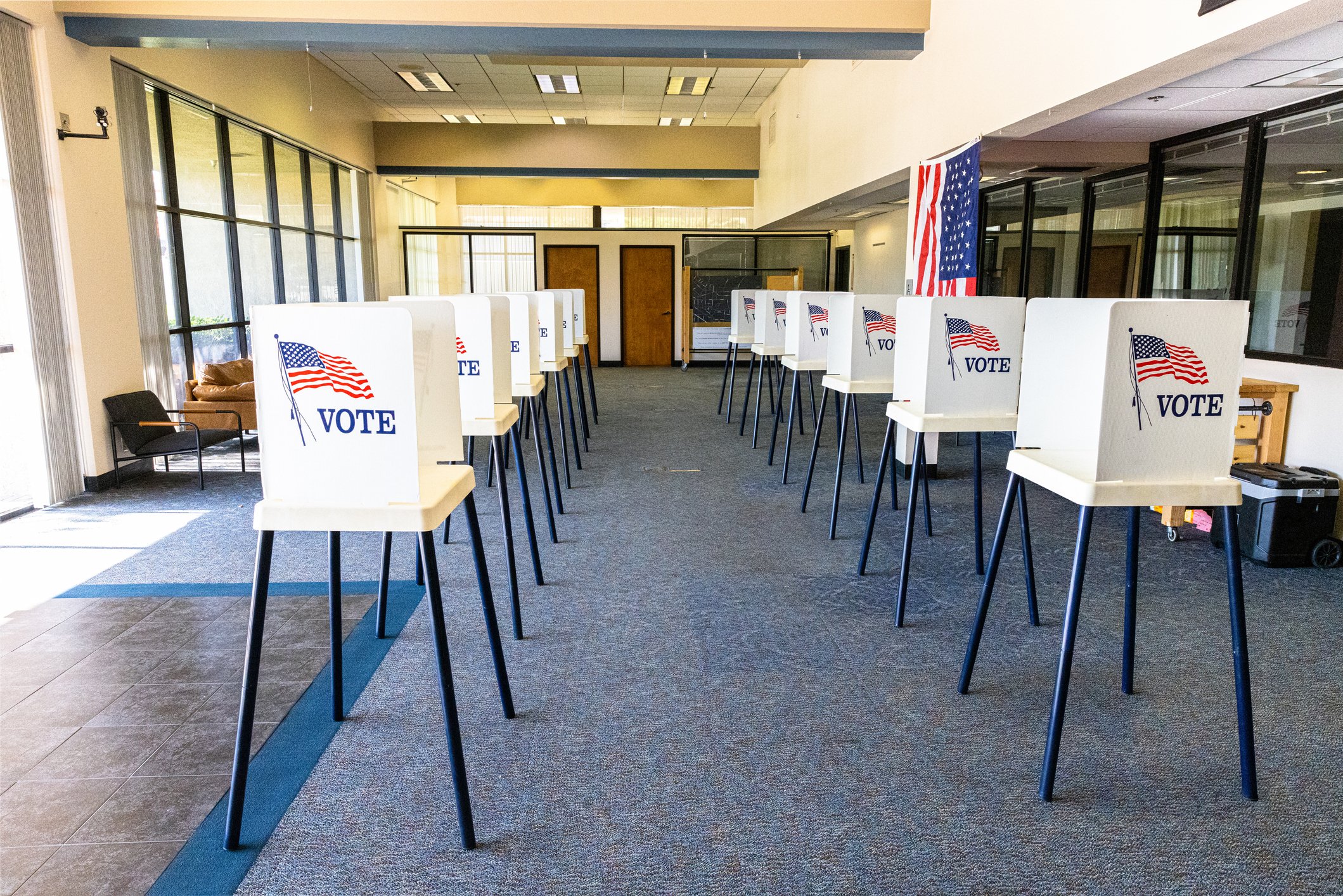 Election polling station.