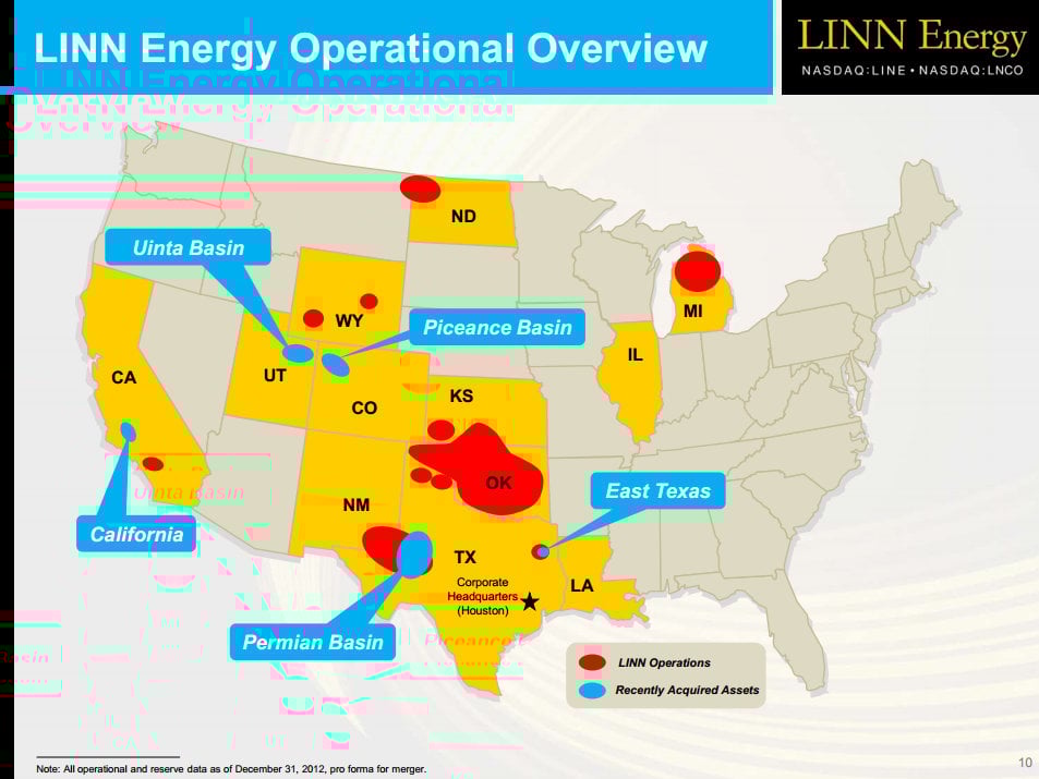 Linn Energy Map