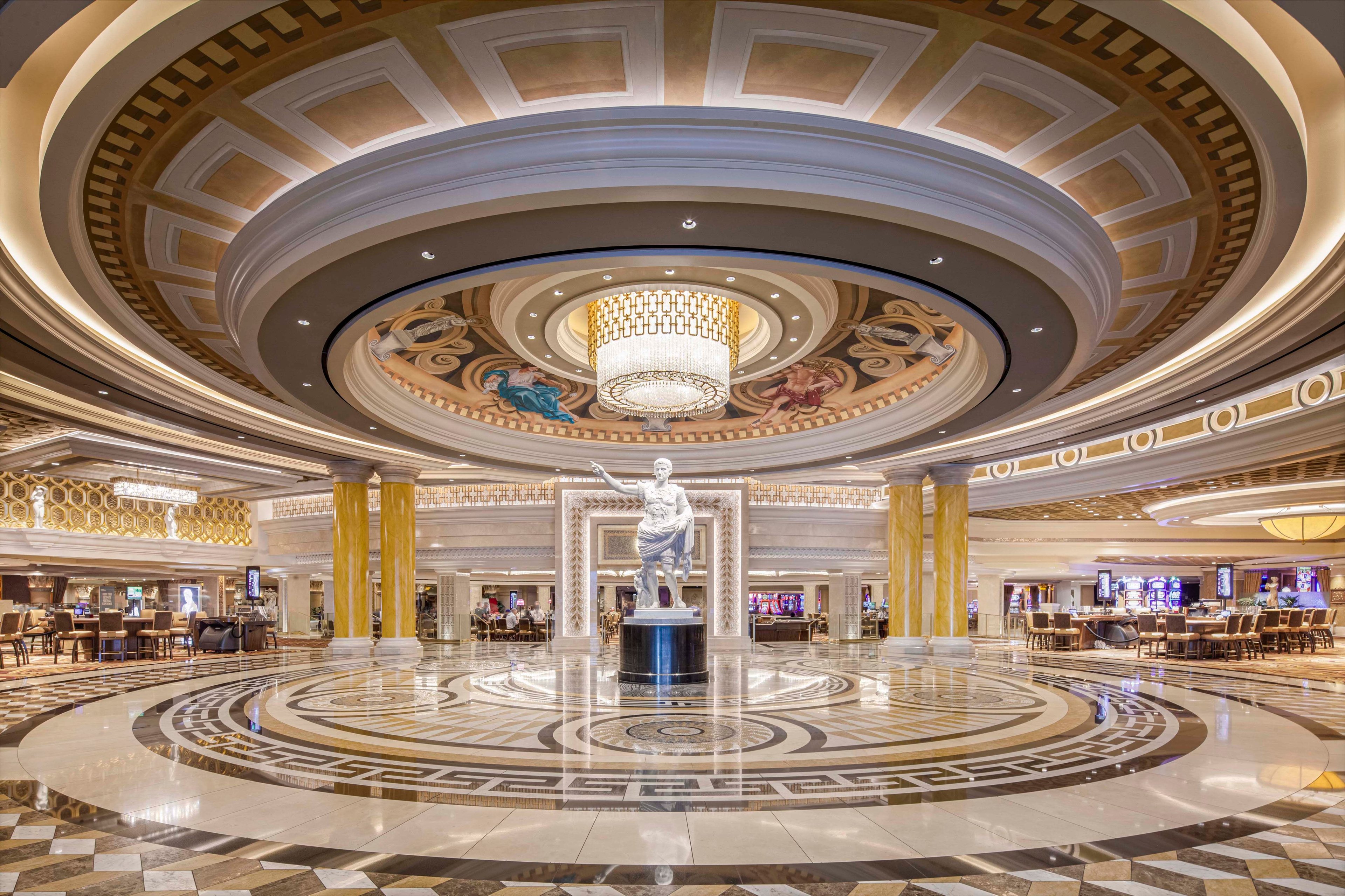 Main entrance of Caesars Palace casino, Las Vegas.