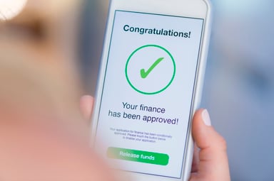 Person Approved For Loan on Smartphone