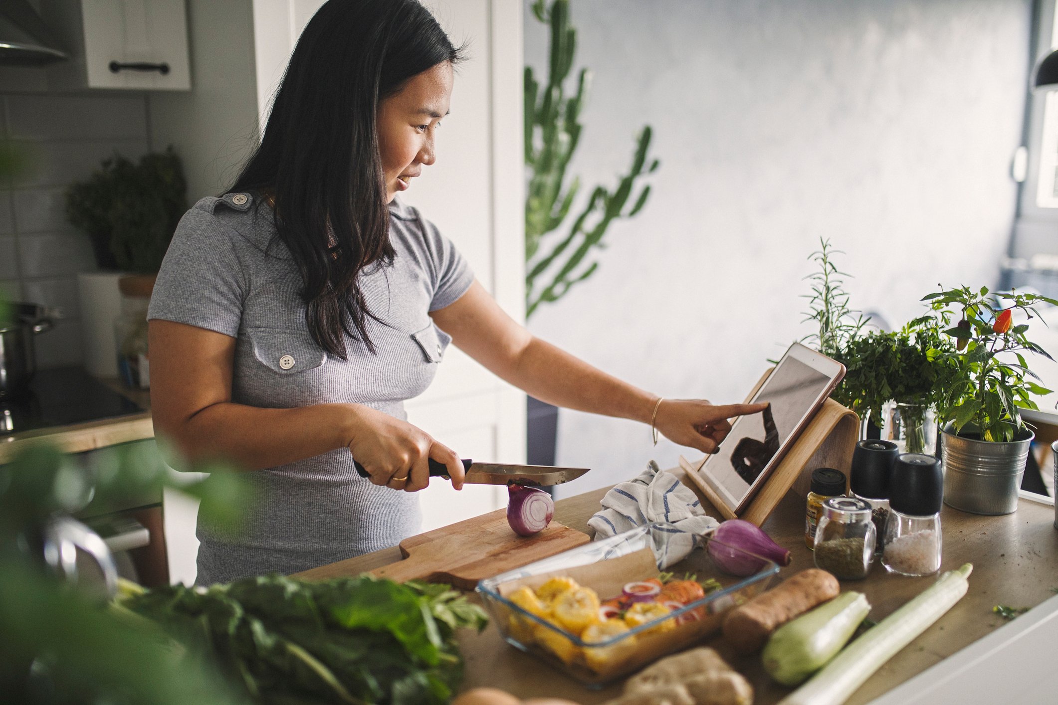 woman cooking