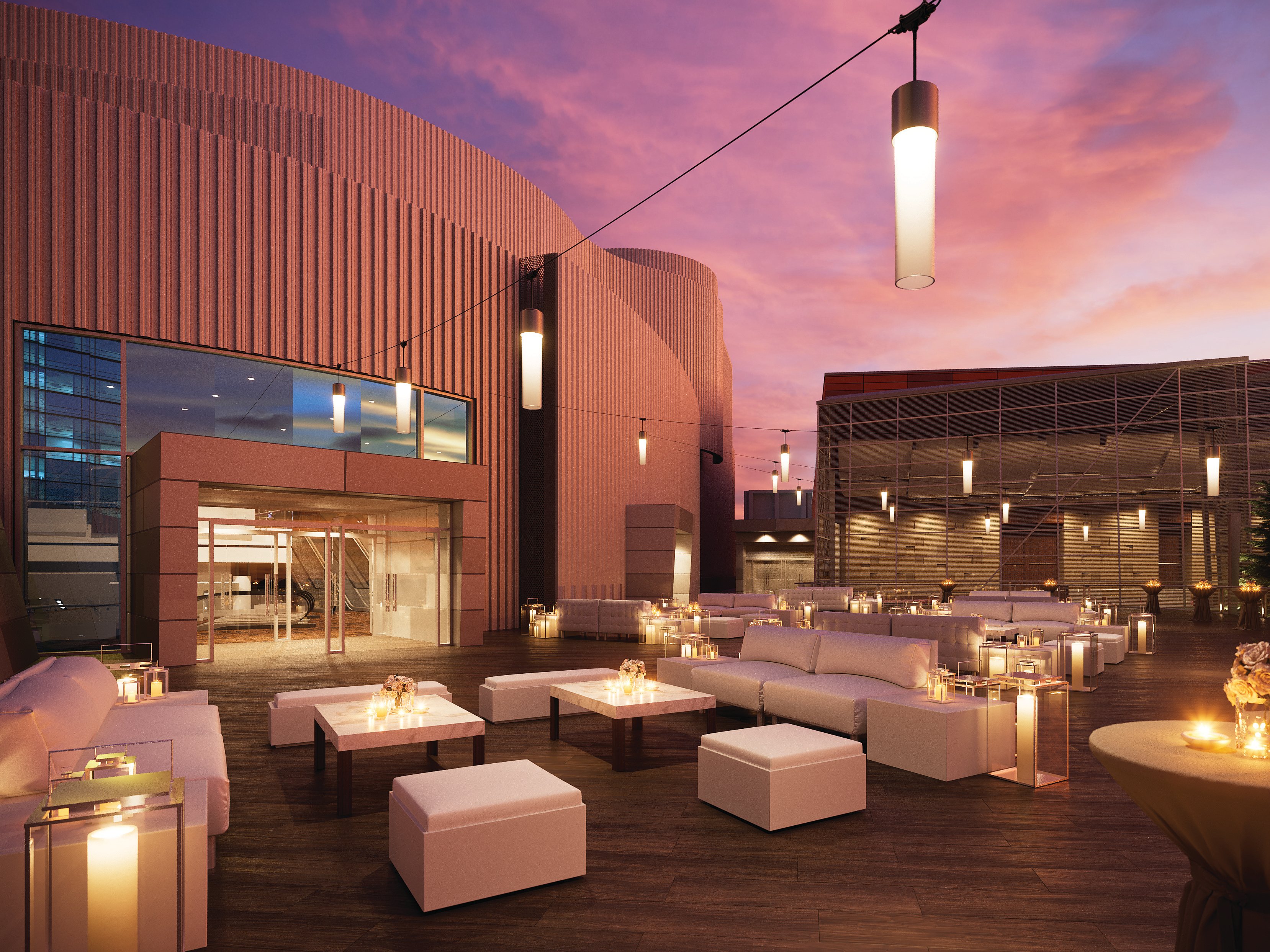 Outdoor meeting space for conventions at MGM resort in Las Vegas. 