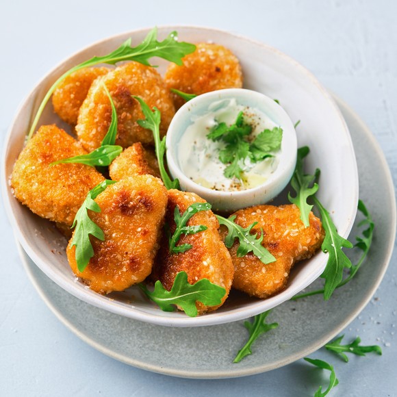 Plant-based chicken nuggets.