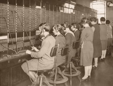 telephone switchboard operators att getty