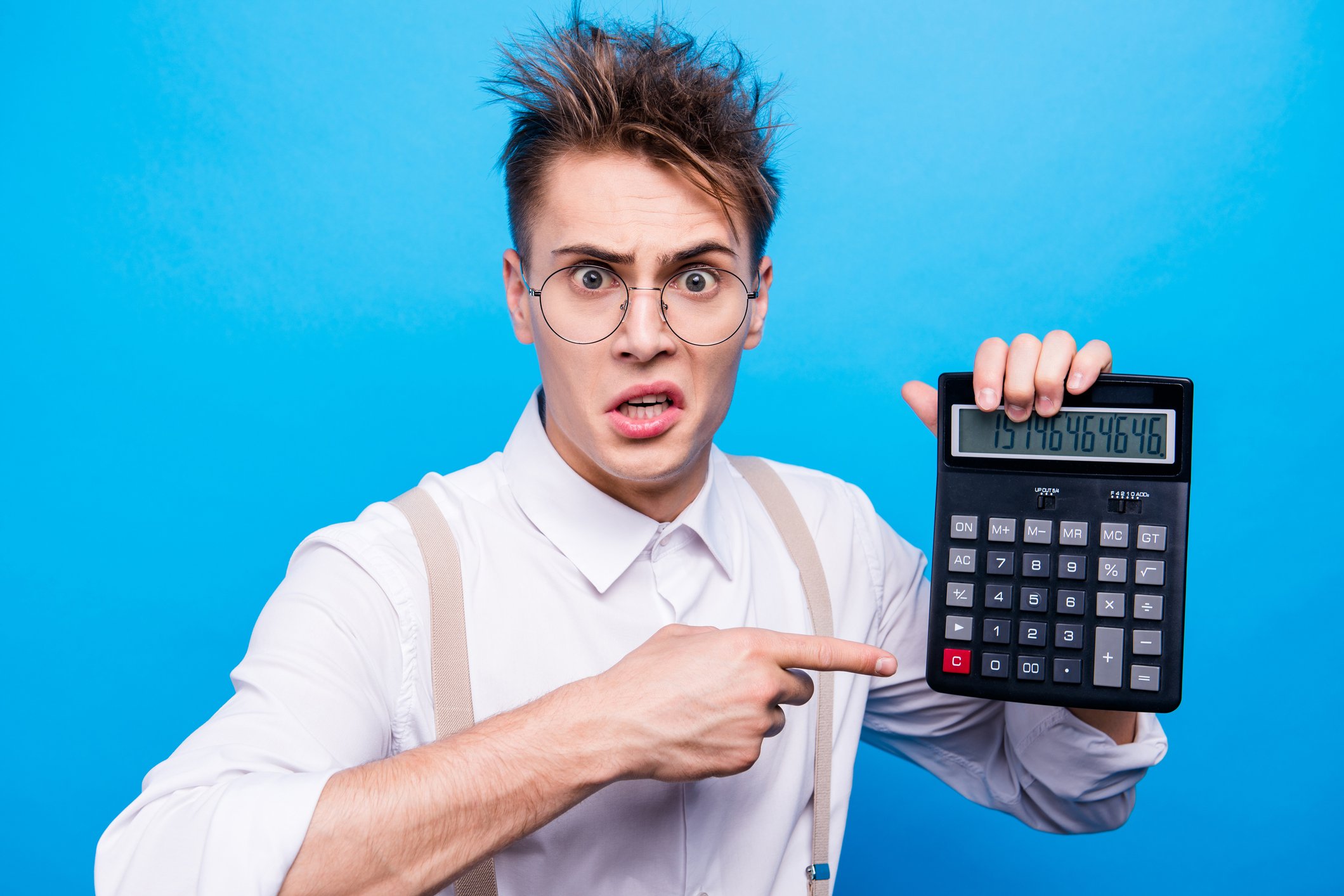 angry confused calculator number calculations