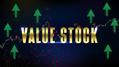 value stock green arrows up